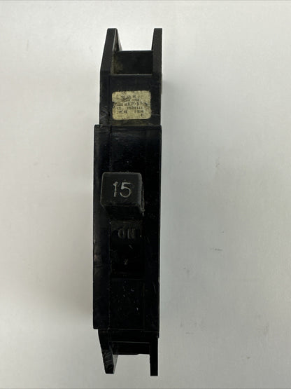SYLVANIA / ZINSCO Q-15 CIRCUIT BREAKER 15AMP 120/240VAC 1POLE0