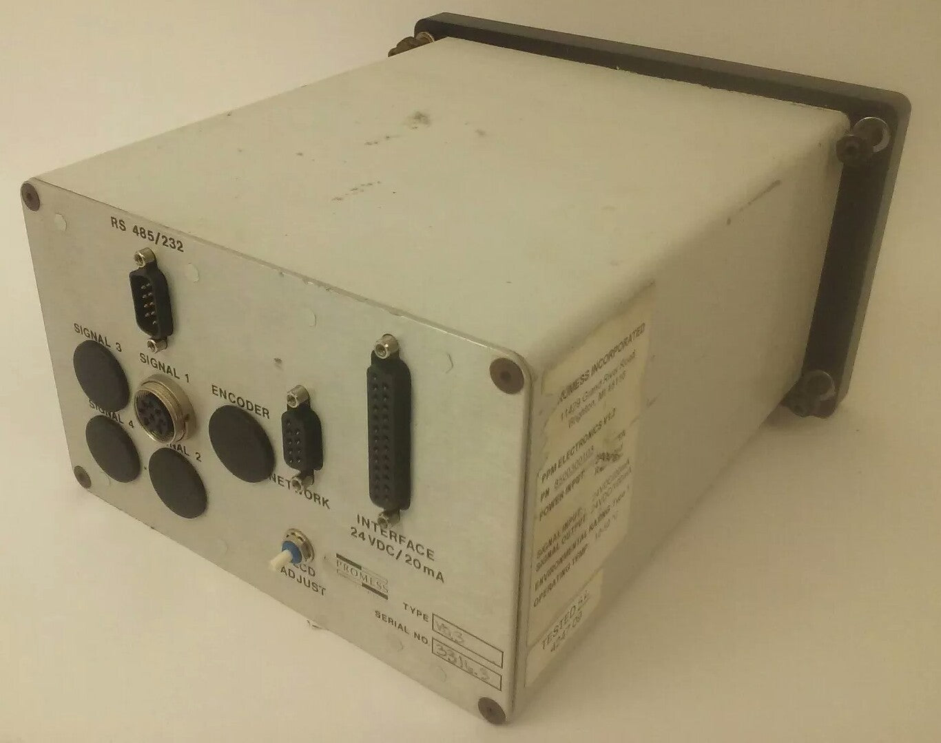 PROMESS PPM ELECTRONICS 8500300103 MONITOR PANEL METER TYPE VO.3, 24VDC/20mA2