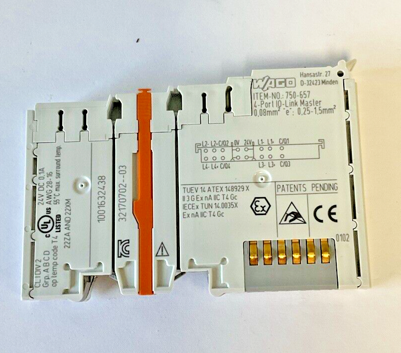 WAGO 750-657 I/O LINK MASTER 24VDC 4PORT  0.1A1