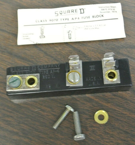 LOT of 6 / SQUARE D CLASS 9070 / AP-4 FUSE BLOCK / 250V / NEW SURPLUS0
