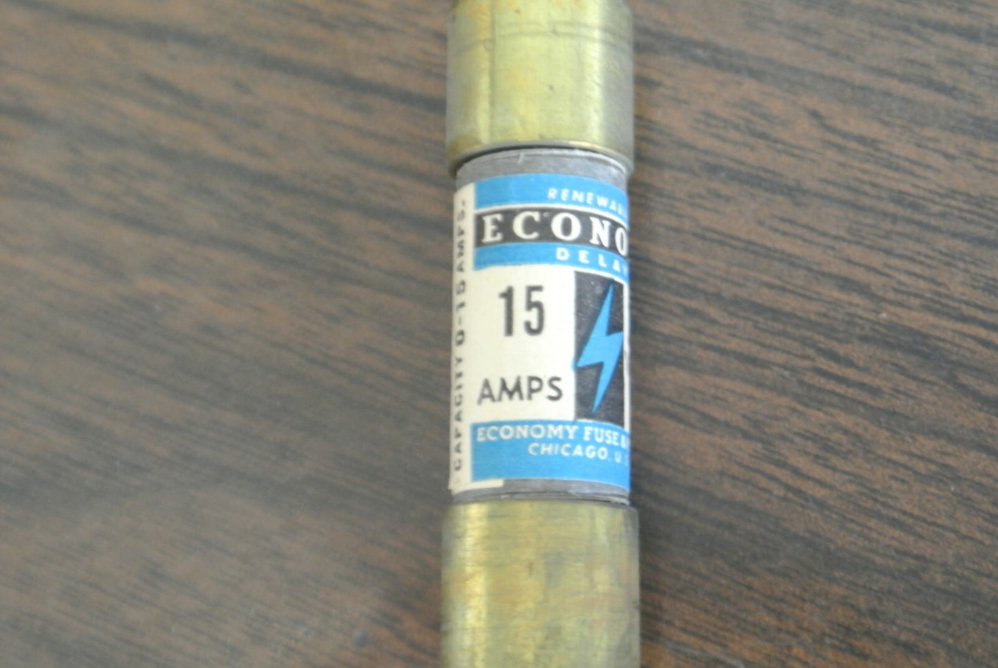 BOX of 10 / ECONOMY F-1525 RENEWABLE FUSE / 15A / 250V / NEW SURPLUS3