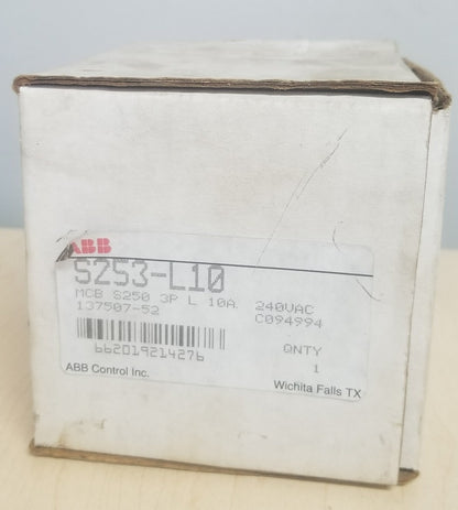 ABB CIRCUIT BREAKER  S 253 L 10A 240VAC3