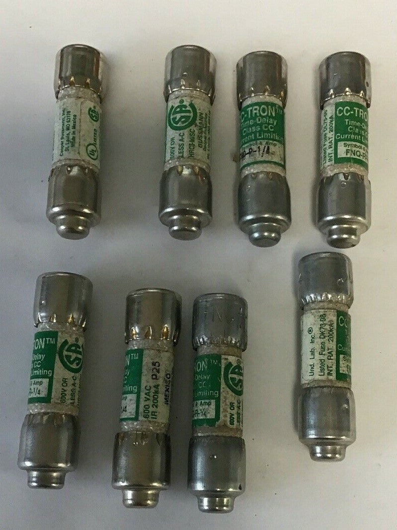 BUSSMAN FNQ-R-1/4 CC-TRON 600VAC 200KA FUSES ***LOTOF8***0