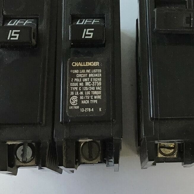 CHALLENGER C215 CIRCUIT BREAKER 15A 120/240VAC 2POLE 2
