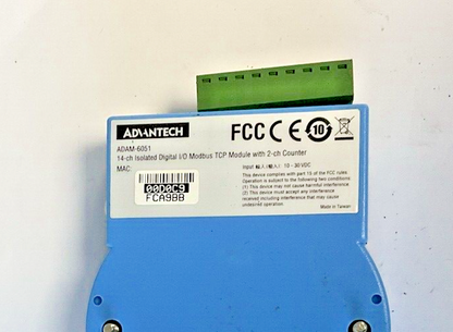 ADVANTECH ADAM-6051 14-CH ISOLATED DIGITAL I/O TCP MODULE W 2-CH COUNTER3