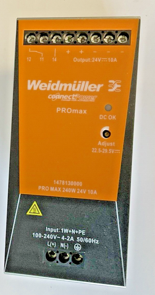 WEIDMULLER 1478130000 SWITCHING POWER SUPPLY 240W 24V 10A0