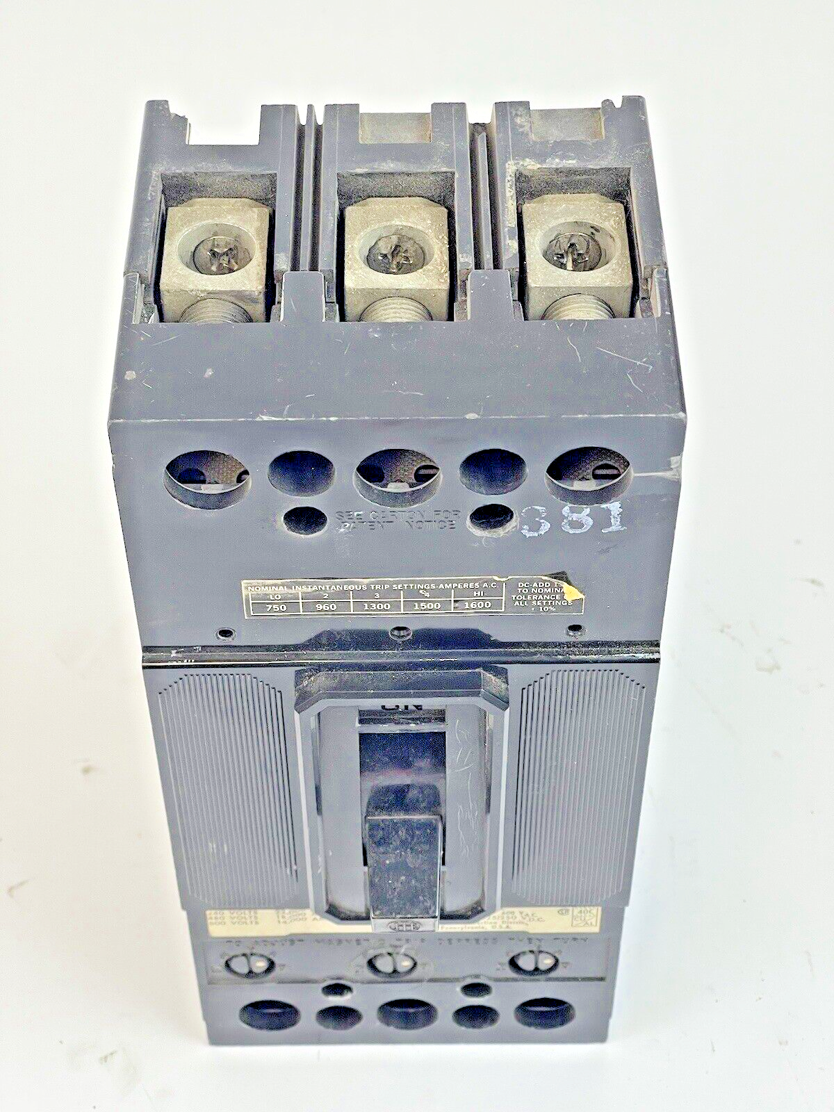ITE/ GOULD/ SIEMENS - JL3-B150 - CIRCUIT BREAKER - 150 A, 600 VAC, 3 POLE2