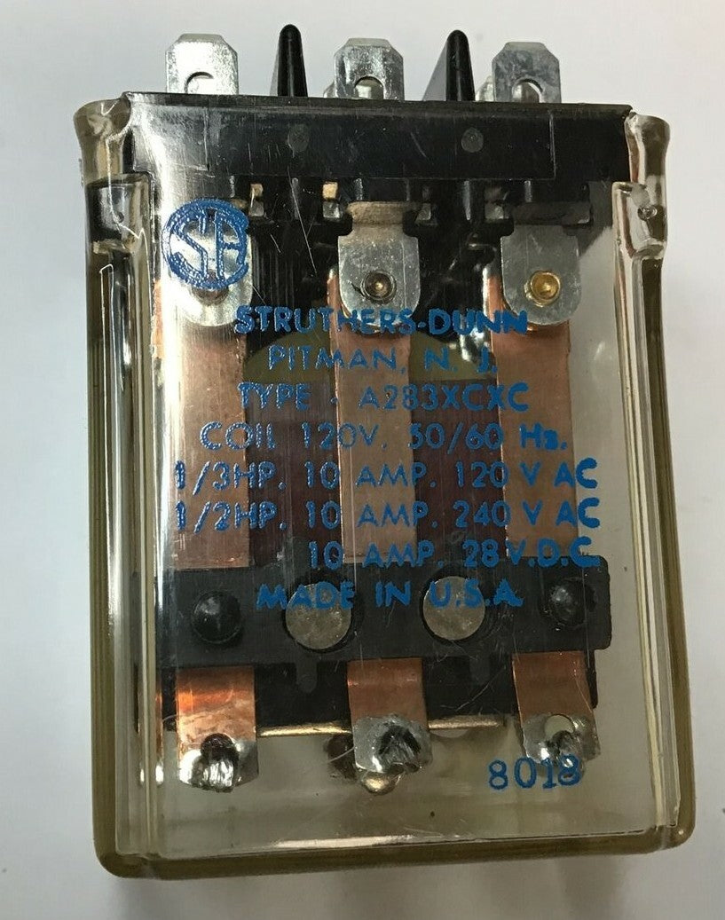 STRUTHERS-DUNN A283XCXC RELAY 120V 50/60HZ 240VAC 10 28VDC***LOTOF2***1