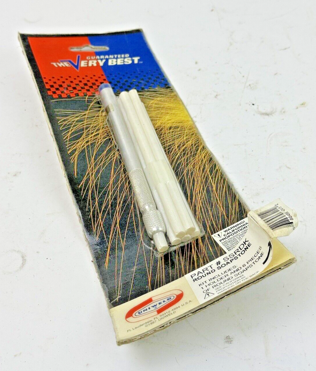 UNIWELD - SSRDK - ROUND SOAPSTONE KIT - 1 HOLDER AND 6 PIECES OF ROUND SOAPSTONE0