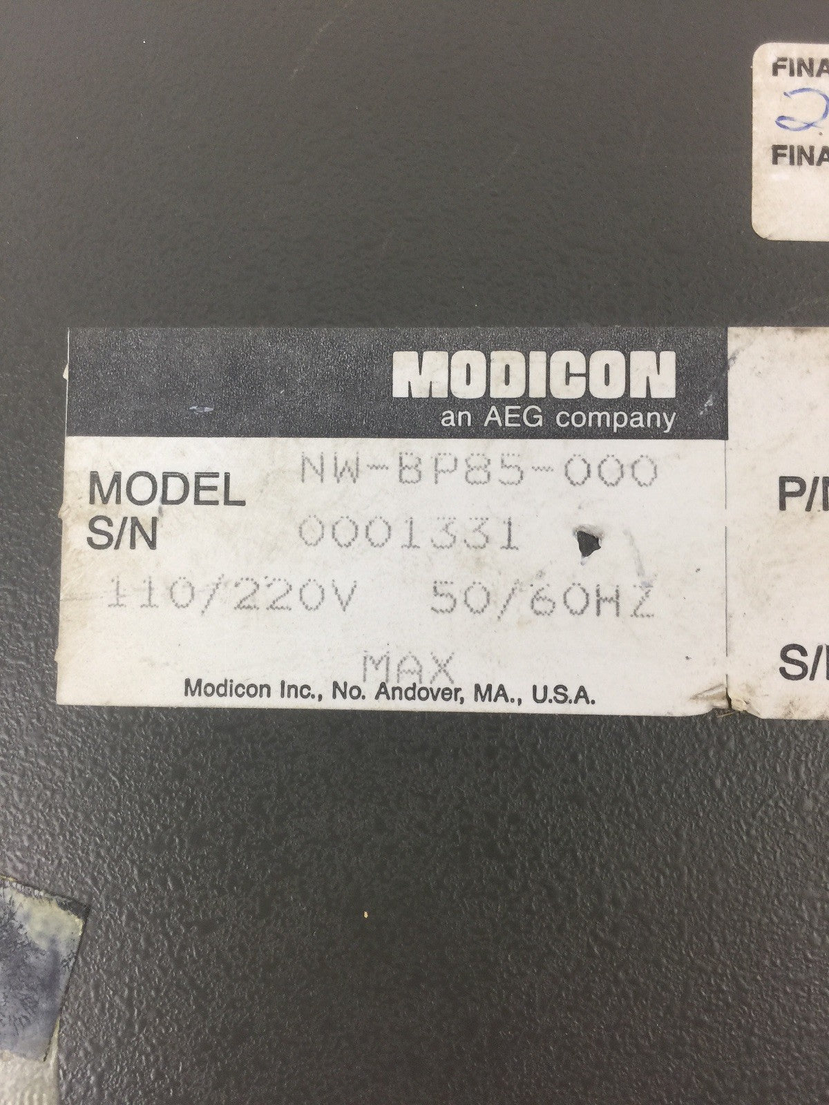 MODICON NW-BP85-000 BRIDGE PLUS MODBUS PLUS 110/120V 50/60HZ 7