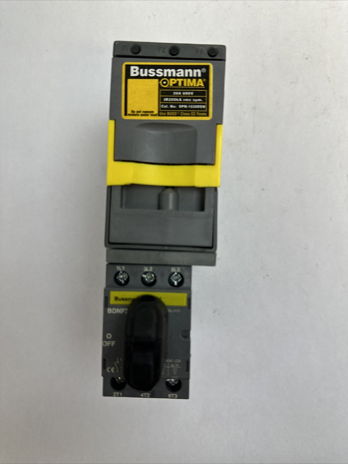 BUSSMANN OPM-1038RSW MANUAL MOTOR CONTROLLER 30A 600V USE BUSSMANN CLASS CC FUSE0