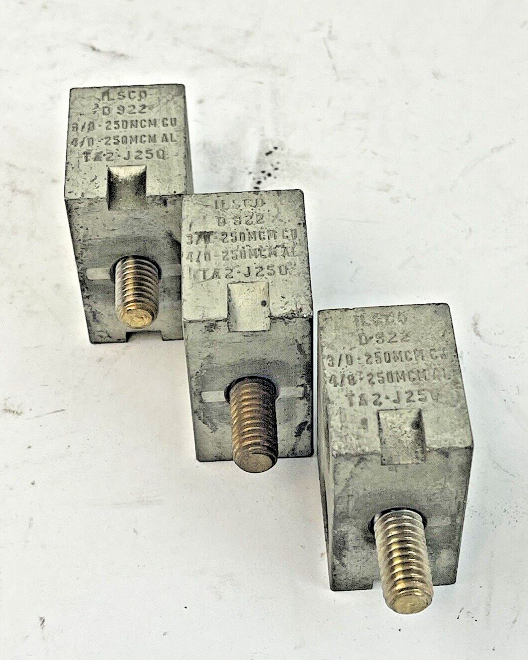 ILSCO *LOT OF 3* - TA2-J250 / D922 - LUGS - 3/0-250MCM CU, 4/0-250MCM AL1