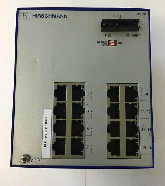 HIRSCHMANN RS20-1600T1T1SDAUHH RAIL SWITCH 60VDC/30VAC 50/60HZ0