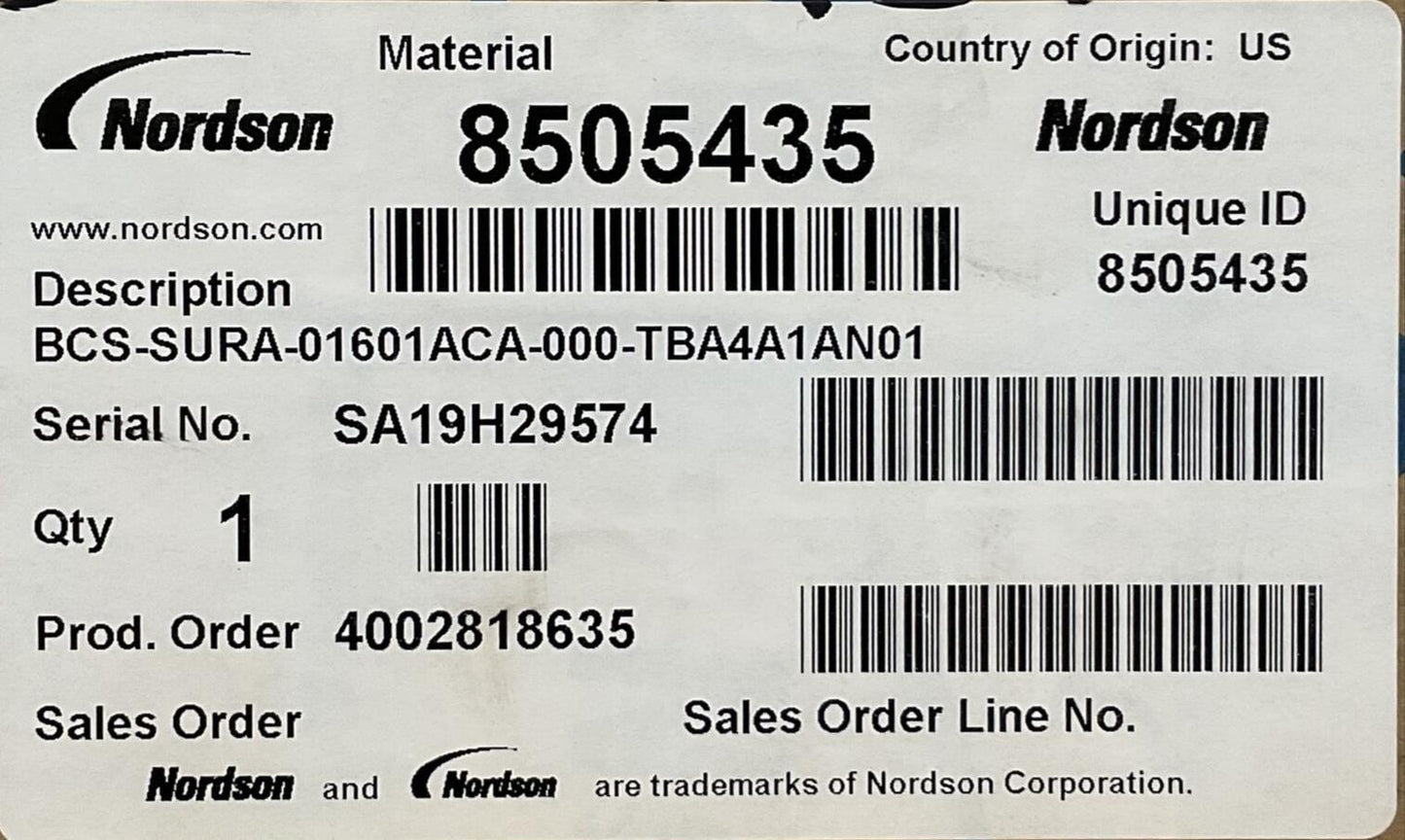 NORDSON 8505435 BCS-SURA-01601ACA-000-TBA4A1AN01 SUREBEAD A GUN0