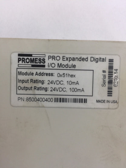 PROMESS 8500400400 PRO EXPANDED DIGITAL I/O MODULE 24VDC1