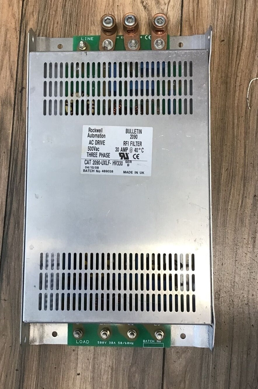 ROCKWELL AUTOMATION 2090-UXLF-HV330 RFI FILTER 500VAC AC DRIVE 3PH SER.B 0