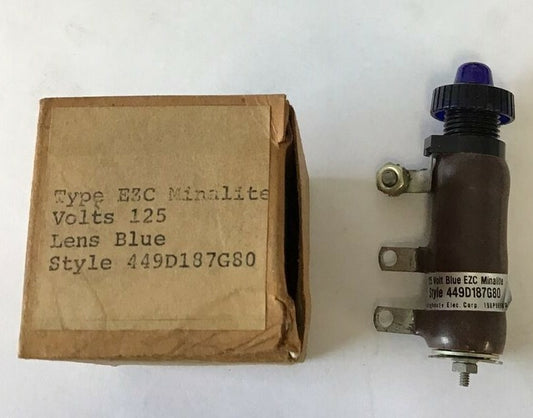 WESTINGHOUSE 449D187G80 TYPE EZC MINALITE 125V BLUE LENS0