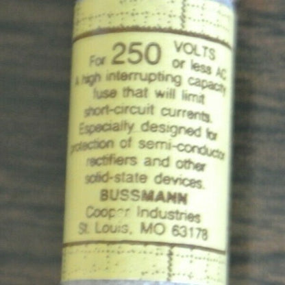 BOX of 10 / BUSS KAX20 RECTIFIER / SEMICONDUCTOR FUSE / 20A / 250V / NEW SURPLUS3