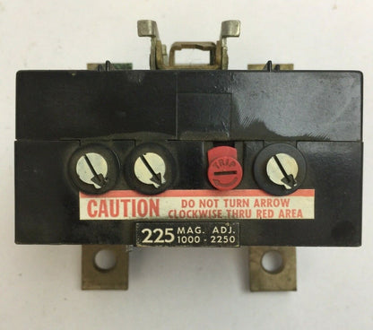 GE TFK226T225 TRIP UNIT 225A 2POLE 0