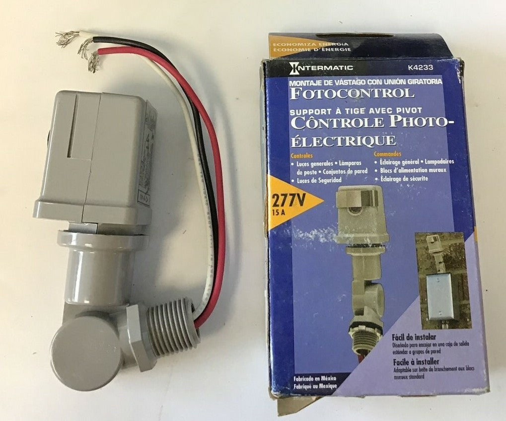 INTERMATIC K4233 PHOTO CONTROL STEM MOUNT WITH SWIVEL 277V 15A 0