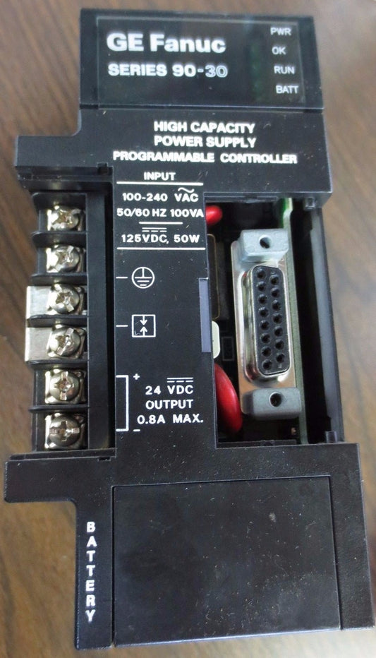 GE FANUC IC693PWR330D PLC POWER SUPPLY 120/240VAC HI-CAP 30W - NO COVER0