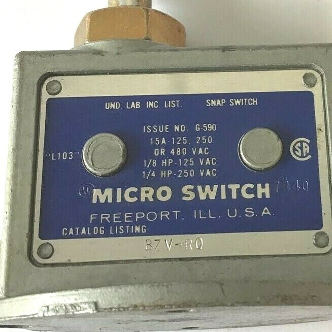 MICRO SWITCH BZV-RQ 250VAC 15A "L103" LIMIT SWITCH2