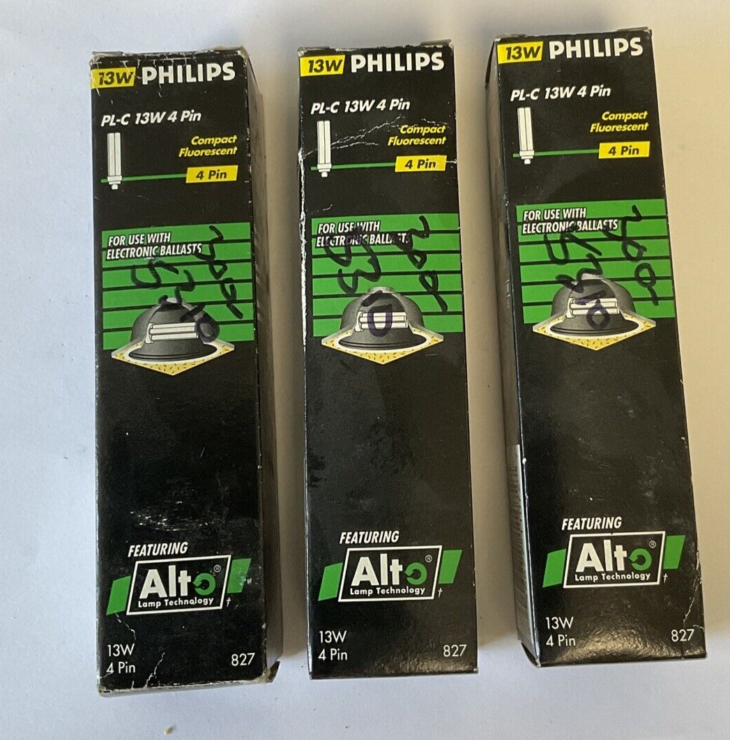 PHILIPS PL-C FLOURESCENT BULB 13W 4PIN ***LOTOF3***0
