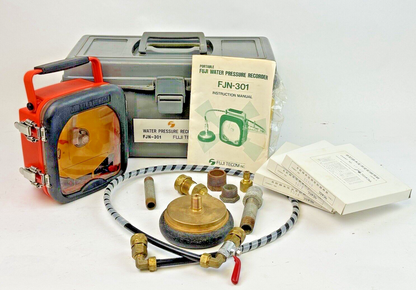 FUJI TECOM - FJN-301 - PORTABLE FUJI WATER PRESSURE RECORDER W/ TUBES & PAPER0