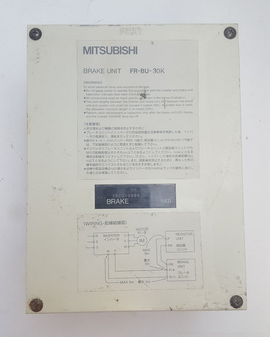 MITSUBISHI FR-BU-30K  400 VDC  BRAKE UNIT VARIABLE FREQ DRIVE 0