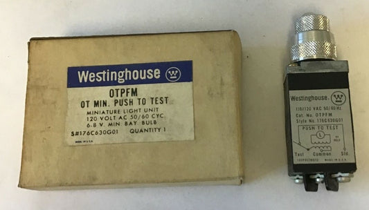 WESTINGHOUSE OTPFM OT MINIATURE LIGHT UNIT 120V 50/60CYC 0