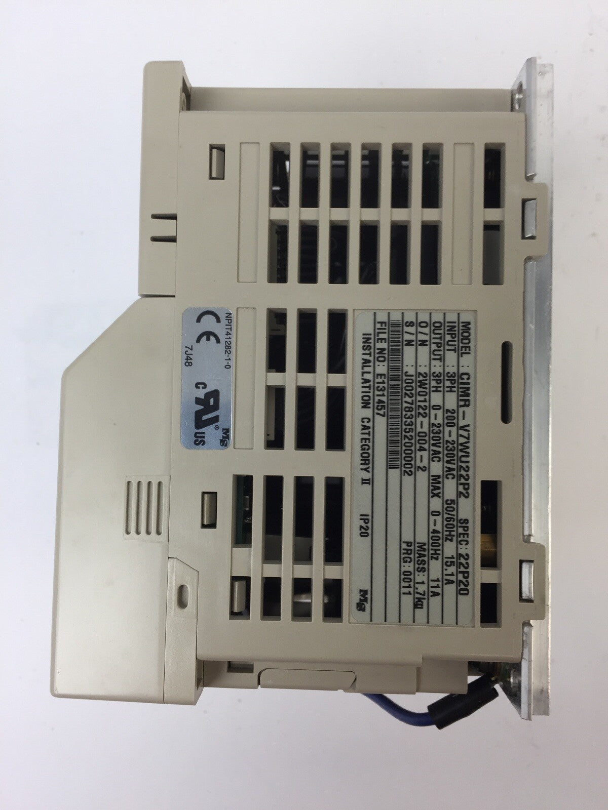 YASKAWA CIMR-V7WU22P2 AC VE VARISPEED V7N DEVICENET 230VAC 3