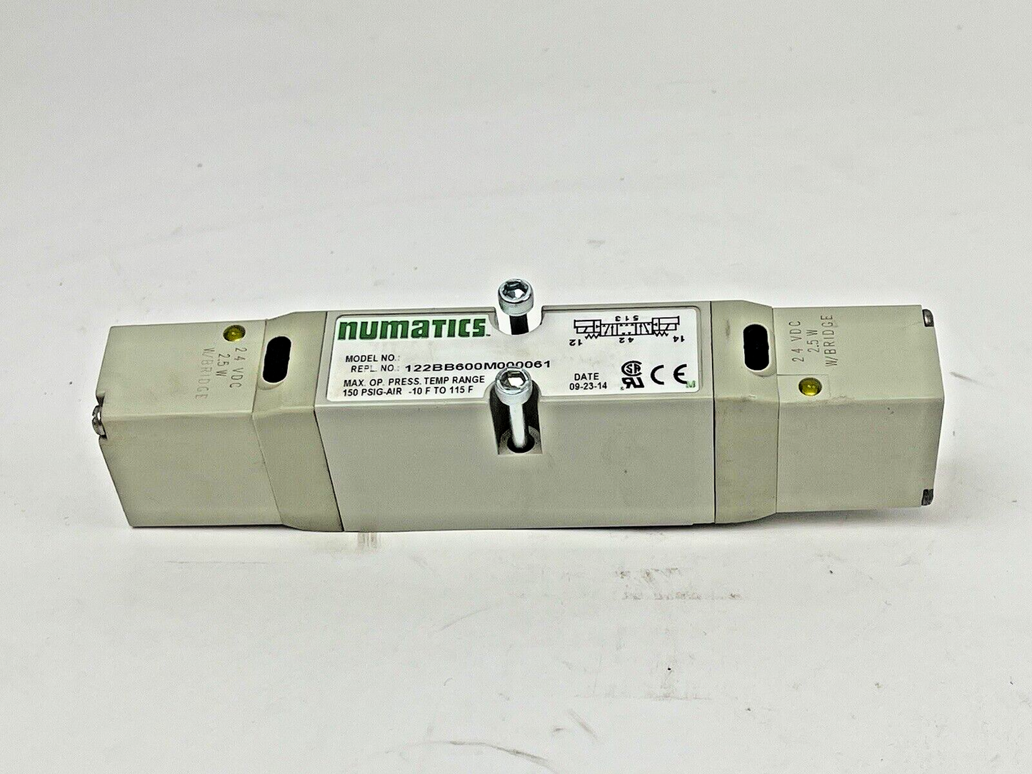 NUMATICS - 122BB600M000061 - PNEUMATIC DOUBLE SOLENOID PILOT VALVE - 2012 SERIES2