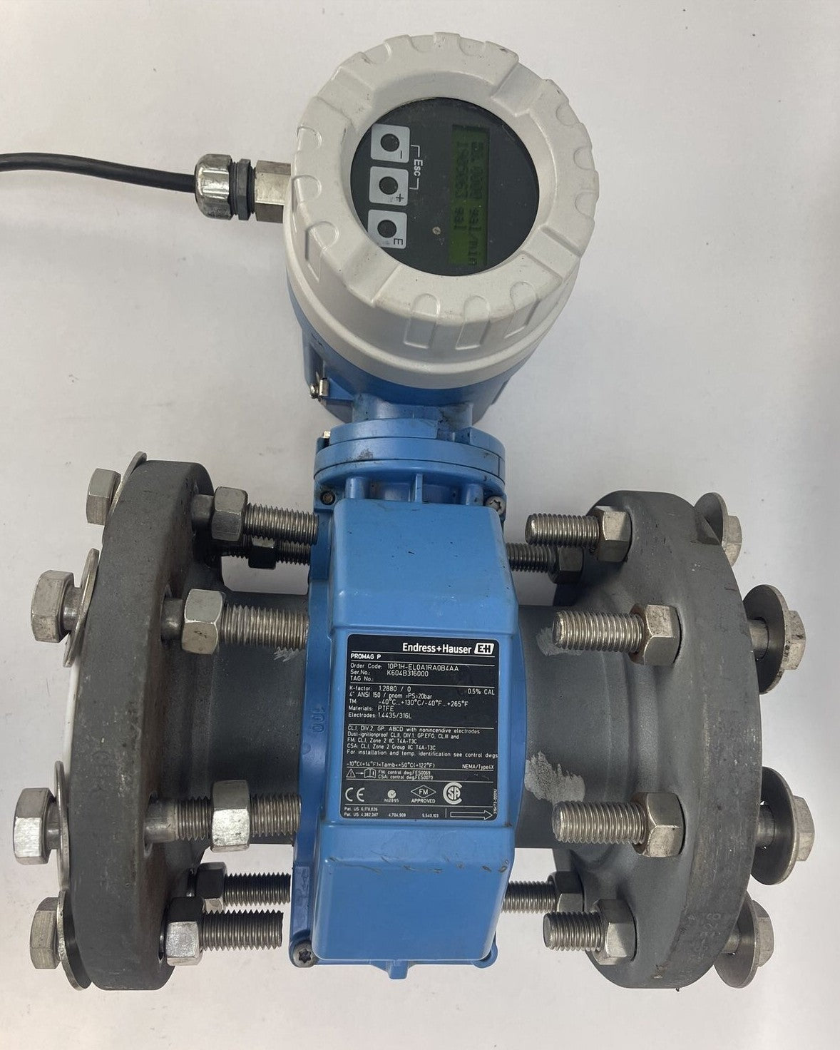 ENDRESS+HAUSER 10P1H-EL0A1RA0BAA ELECTROMAGNETIC FLOW METER 85-250VAC TYPE 4X0