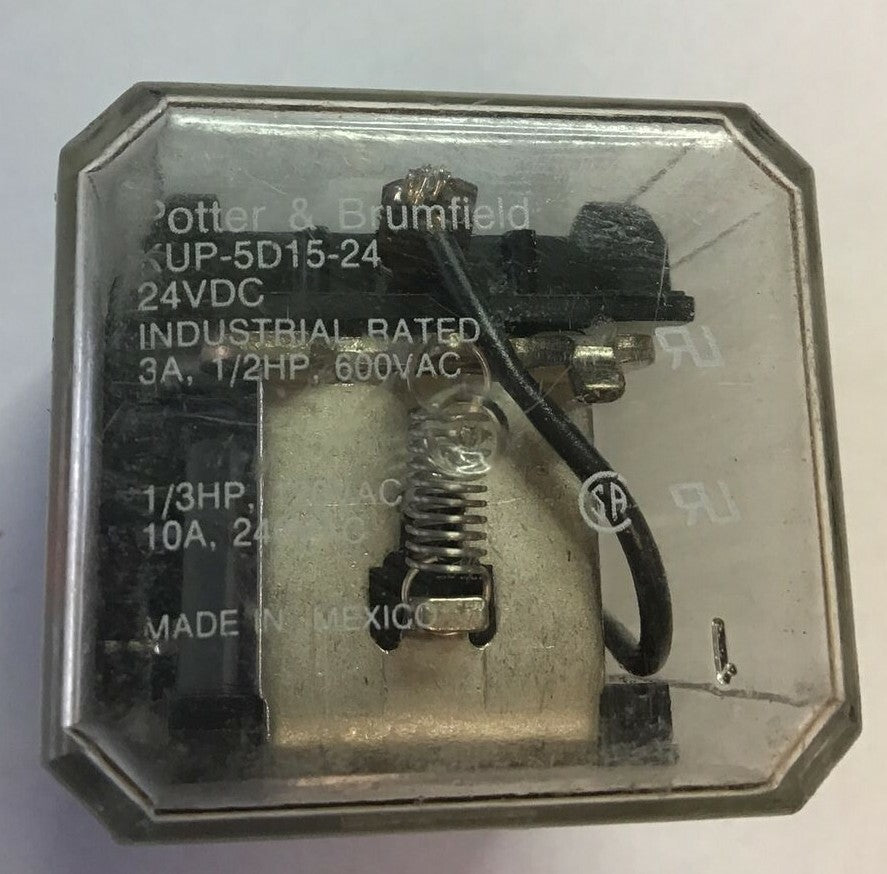 POTTER & BRUMFIELD KUP-5D15-24 RELAY 24VDC 600VAC 3A 1/2HP ***LOTOF5***1