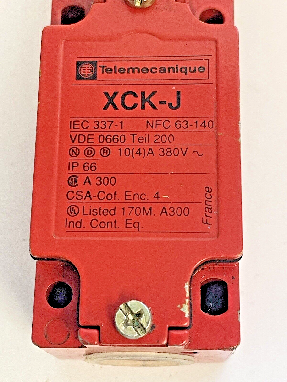 TELEMECANIQUE - XCK-J5910H7 - LIMIT SWITCH - 380 VAC, 10A2