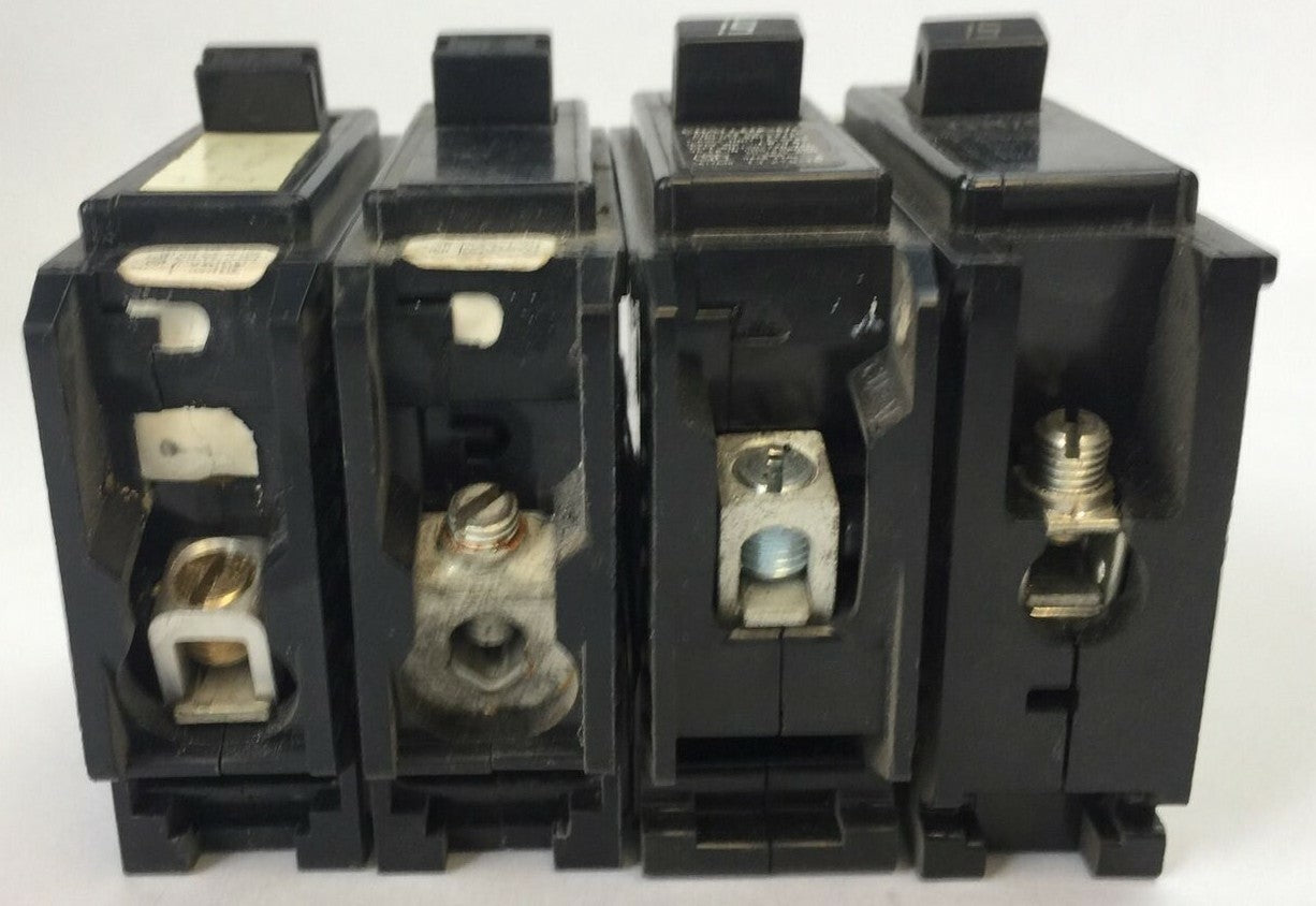 CHALLENGER/SYLVANIA BQ1C015 CIRCUIT BREAKER 1POLE 15AMP 120/240VAC (LOT OF 4)1
