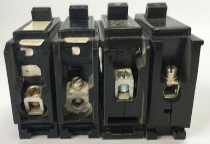 CHALLENGER/SYLVANIA BQ1C015 CIRCUIT BREAKER 1POLE 15AMP 120/240VAC (LOT OF 4)1