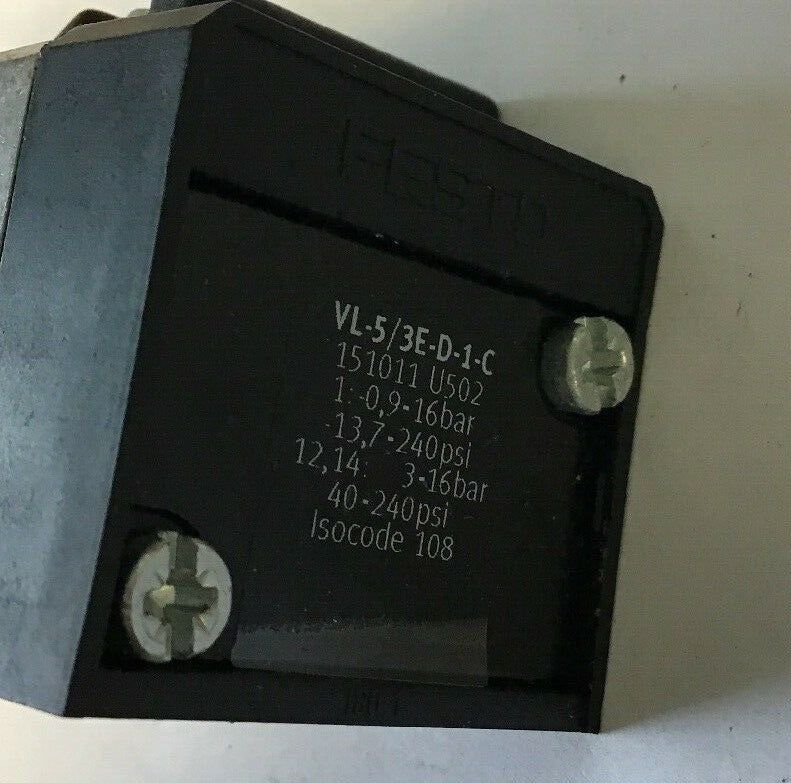 FESTO VL-5/3E-D-1-C PNEUMATIC VALVE5