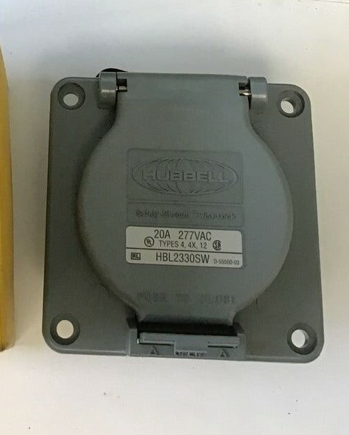 HUBBELL HBL2330SW TWIST LOCK RECEPTACLE  20A 277V 2POLE2