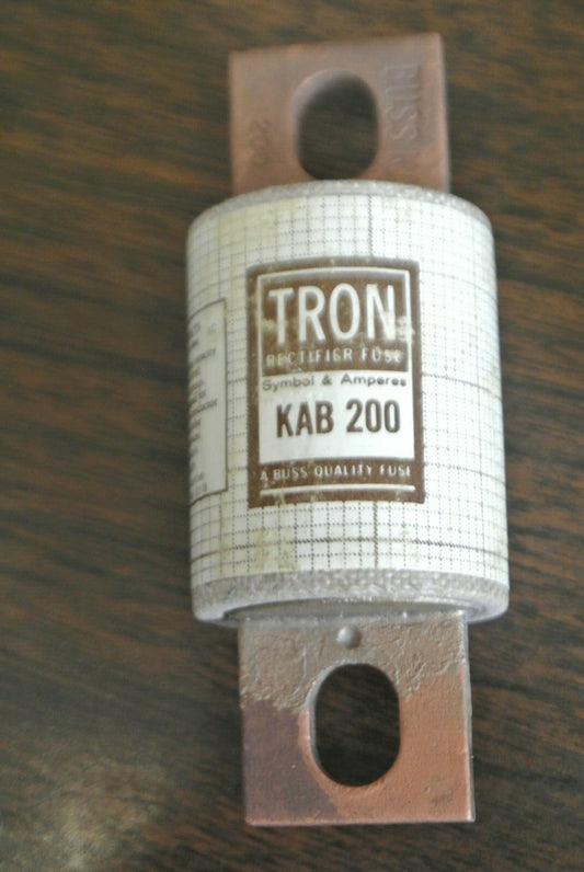 BOX of 5 / BUSSMANN / TRON KAB200 RECTIFIER FUSE / 250V / 200A / NEW SURPLUS0