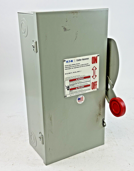 EATON - DH361UGK SER. B - HD SAFETY SWITCH - 30A/ 600VAC/250DC / 3 POLE/ TYPE 10
