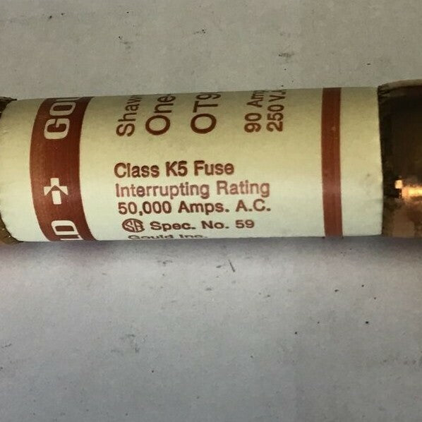 GOULD SHAWMUT OT90 ONE TIME FUSE 90A 250V  ***LOTOF5***3