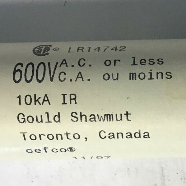 GOULD NRS125 ONE TIME FUSE 125A 600VAC 10KA7