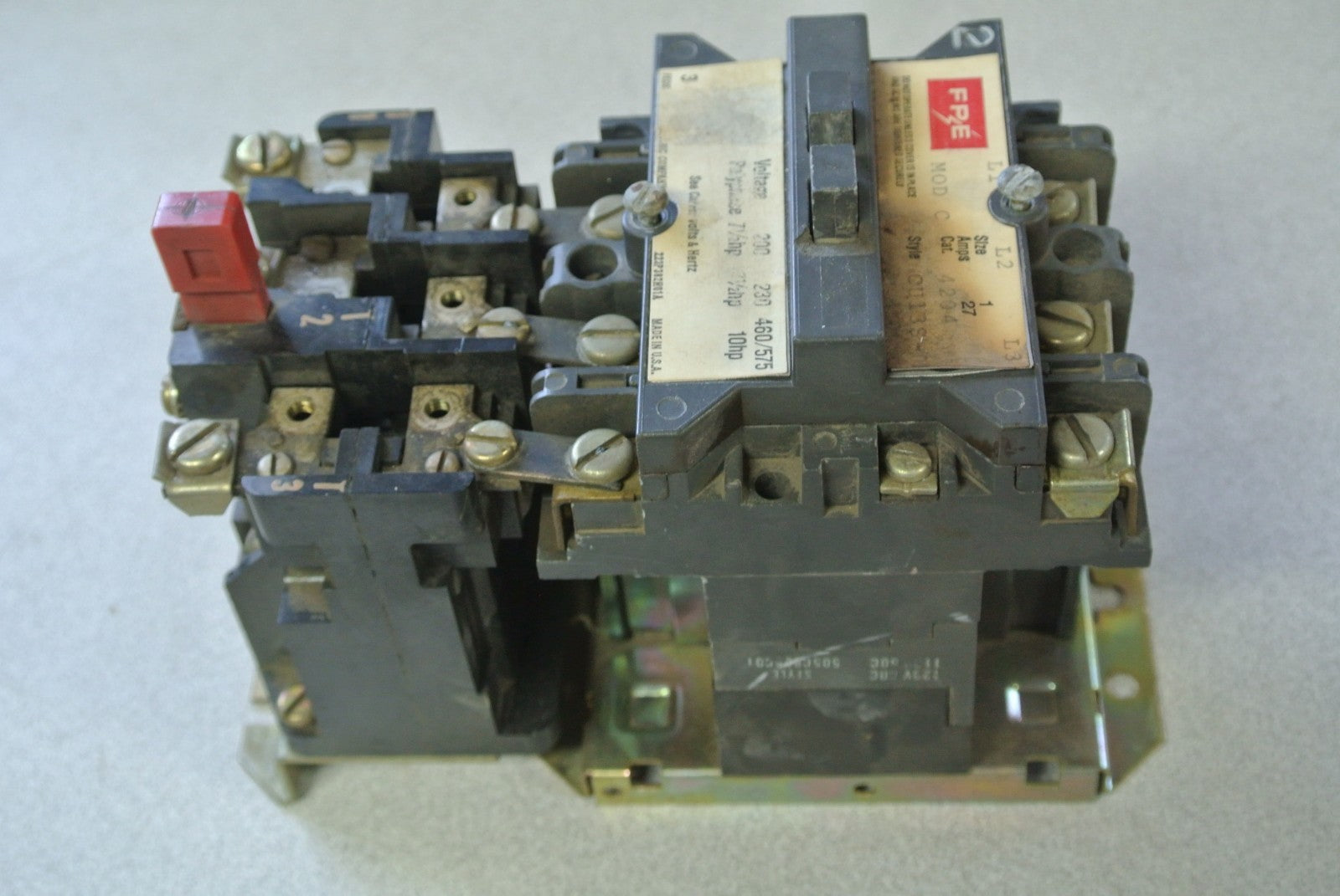 FPE / FEDERAL PACIFIC ELECTRIC 4204 STARTER - MODEL C - 110/115V COIL3