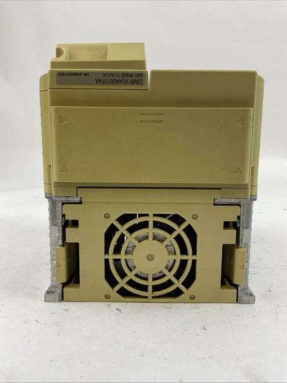 YASKAWA CIMR-VU4A0011FAA REV: C V1000 AC DRIVE OUTPUT 3PH 0-480V 11.1/9.2A7
