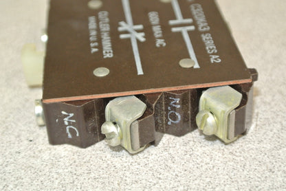 CUTLER-HAMMER C320KA3 AUXILIARY CONTACT / N.O., N.C. / SIZE 1 / 600VAC3