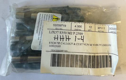 DAYTON LJX37 S350 M2 P.2500 BALL PUNCH **BAG OF 12**0