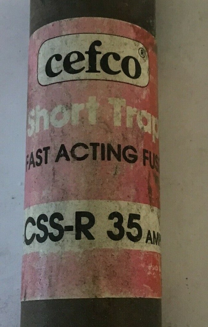 CEFCO CSS-R 35 SHORT TRAP FAST ACTING FUSE 35A 600VAC CLASS RK-5 ***LOTOF5*** 2