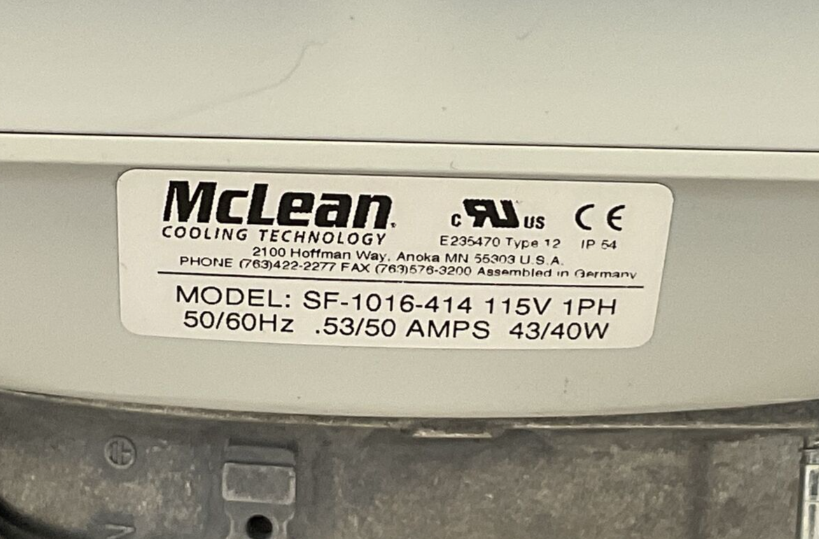 HOFFMAN SF1016414 FAN IP54 10 IN FF 115V 7035 1PH .53/50A 43/40W1