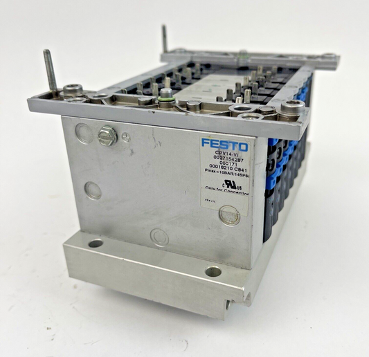 FESTO CPV14-V1 -VALVE MANIFOLD-W/ PNEUM CONNEC. & STACK PLATES, C402(6), C102(2)0